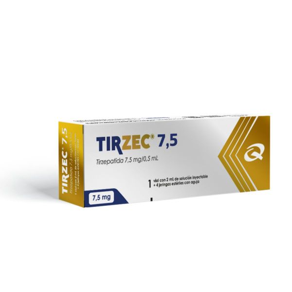 Tirzec Tirzepatida 7,5 mg - Cont. 1 vial 2 ml. + 4 Jeringas