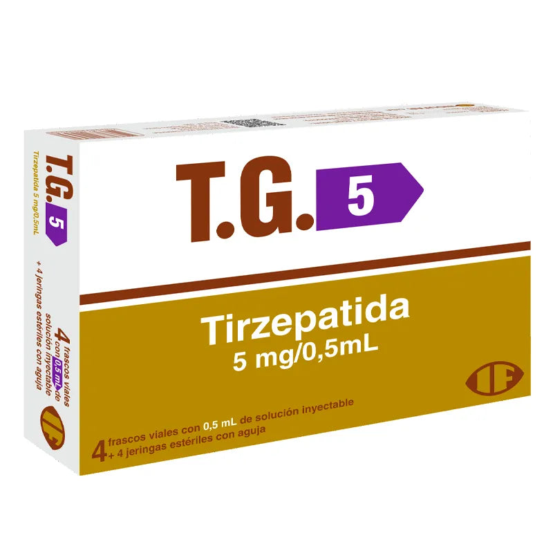 T.G. 5 mg/4 Frascos Sol. Iny.