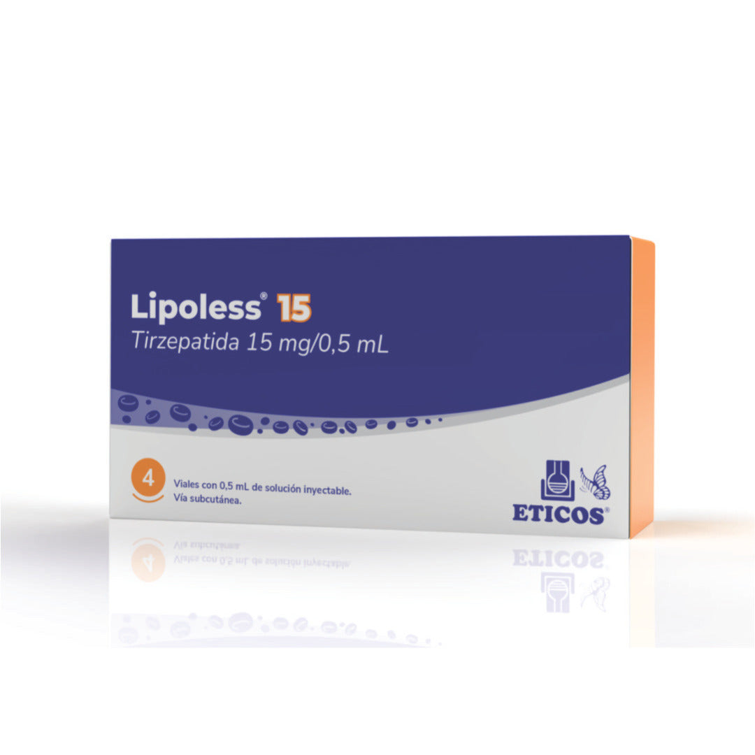 Lipoless 15 mg. - 4 Viales de Solución inyectable