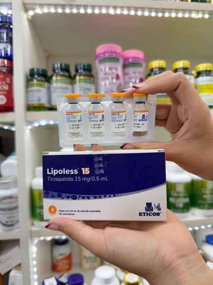 Lipoless 15 mg. - 4 Viales de Solución inyectable