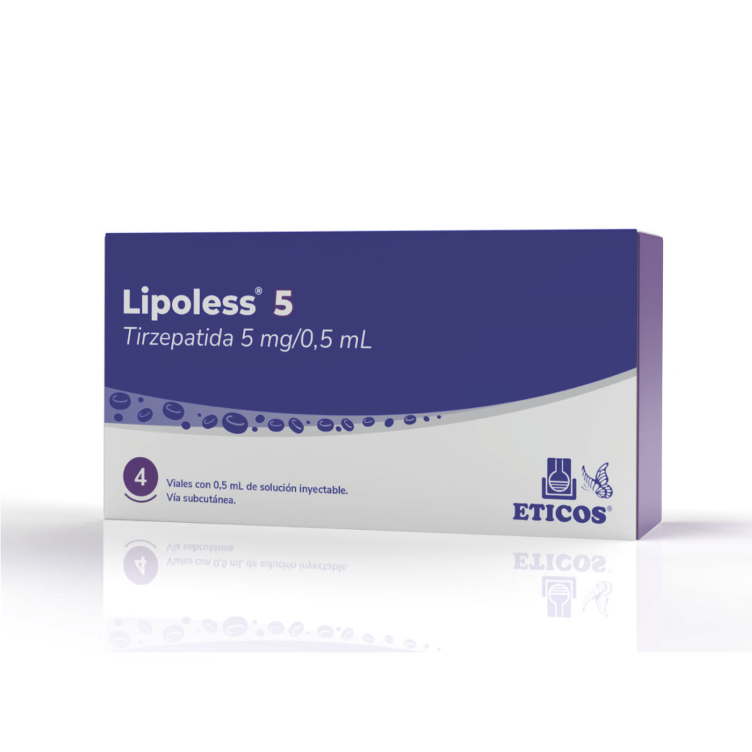 Lipoless 5 mg. - 4 Viales de Solución inyectable