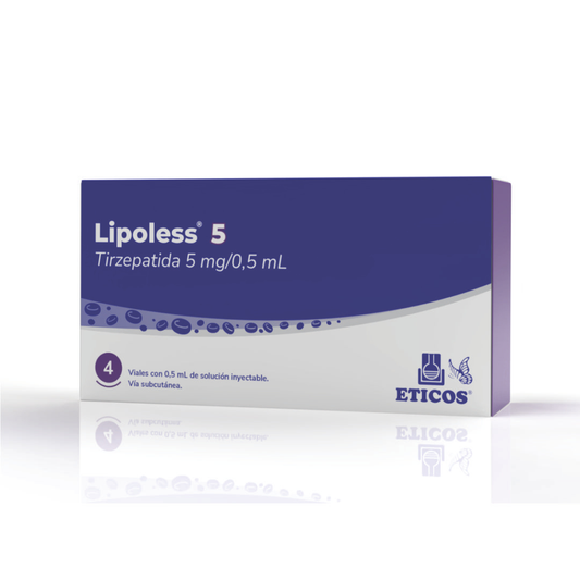 Lipoless 5 mg. - 4 Viales de Solución inyectable