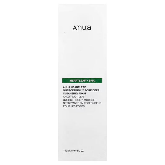 Anua, Heartleaf Quercetinol™ Pore Deep Cleansing Foam, 5.07 fl oz (150 ml)