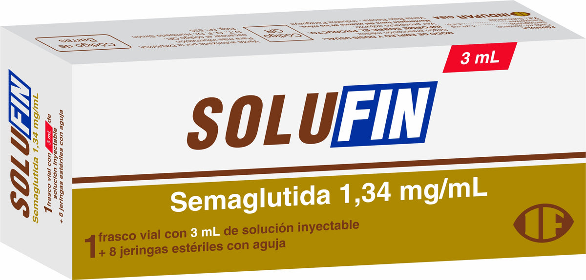 Solufin Semaglutida 1,34 mg/ml - Cont. 1 Solucion Inyectable 3 ml+8 Jeringas