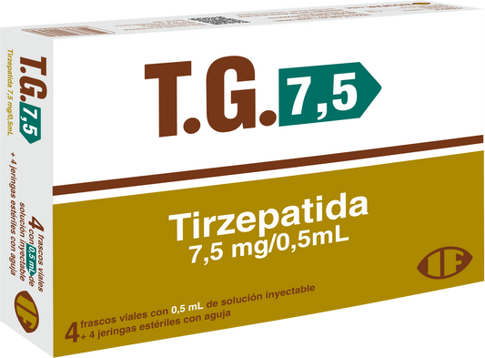 T.G. 7,5 mg/4 Frascos Sol. Iny.